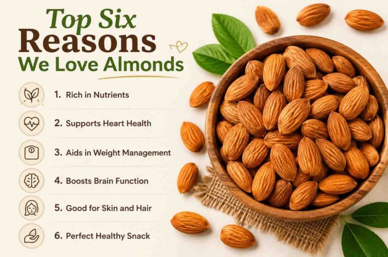 Top Six Reasons We Love Almonds | Health Benefits and Daily Nutrition